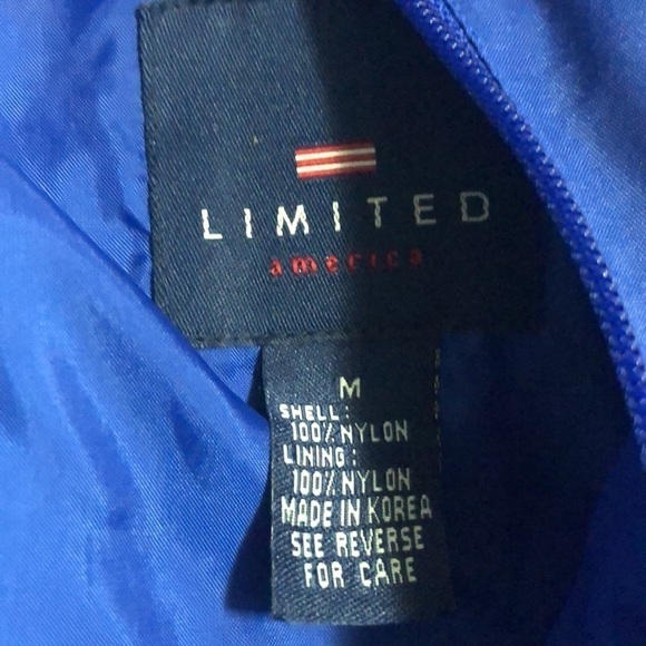 Limited America USA Sport Yellow Blue Pullover Hood M - Picture 7 of 7